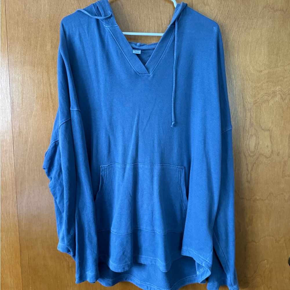 Blue Hooded Pullover